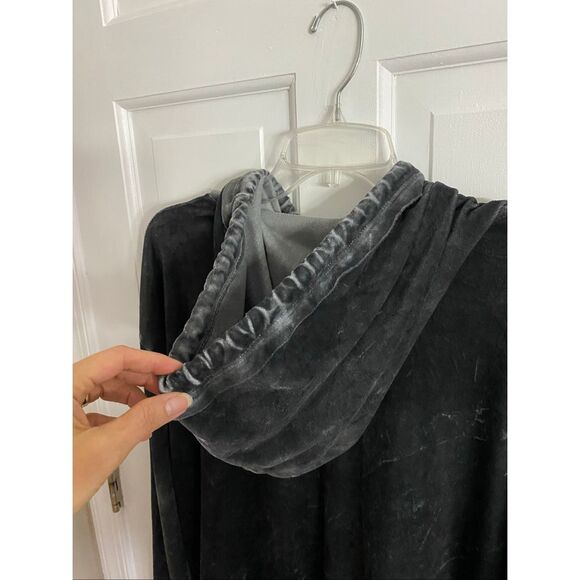 Knox Rose velour hooded sweatshirt size L - Picture 7 of 11